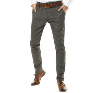 Dark gray herringbone men's trousers UX2841 kép