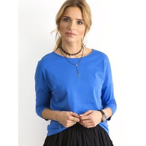 Basic blouse with 3/4 sleeves blue kép