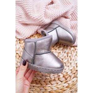 Warm Children's Snow Boots With Fur Pewter Scooby kép