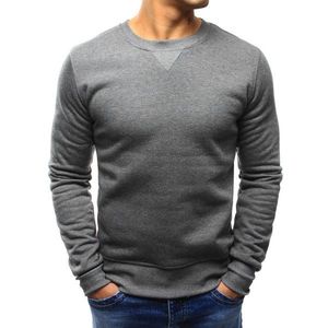 Men's sweatshirt without hood anthracite BX4823 kép