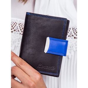 Ladies´ black wallet with a blue trim kép