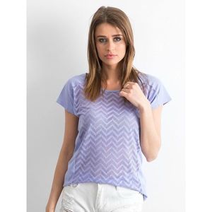 Purple T-shirt with zigzags kép