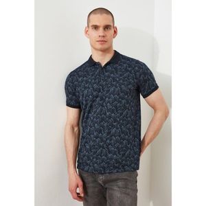 Trendyol Blue Men's Slim Fit Short Sleeve Polo Neck T-shirt kép