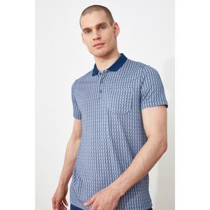 Trendyol Indigo Men's Slim Fit Short Sleeve Polo Neck T-shirt kép