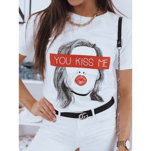 YOU KISS ME női póló fehér Dstreet RY1675 kép