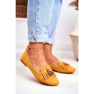 Women’s Loafers Yellow Lords Fringe Therese kép