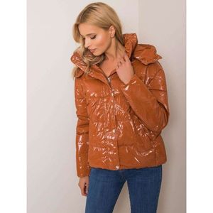 Brown winter jacket with a hood kép