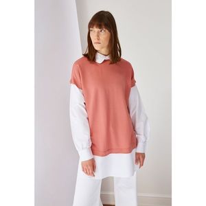 Trendyol Dried Rose Knitted Inside Shirt and Out Tunic kép
