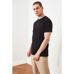 Trendyol Black Men's Regular Fit Short Sleeve Printed T-Shirt kép
