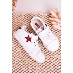 Children's Leather Sneakers With A Star BIG STAR DD374102 White kép