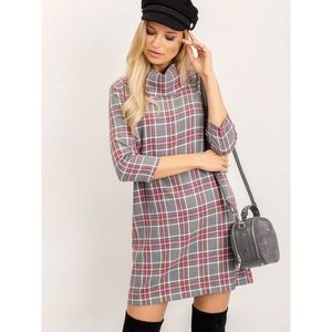 Gray and pink checkered dress from RUE PARIS kép