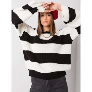 RUE PARIS Black and white striped sweater kép