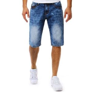 Men's denim shorts blue SX0792 kép