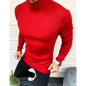Red men's turtleneck sweater WX1619 kép