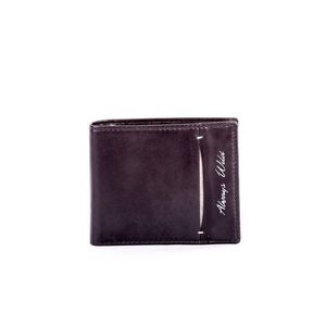 Men´s black leather wallet with a slit kép