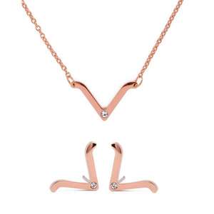 Set necklace and earrings Vuch Veenie Rose Gold kép