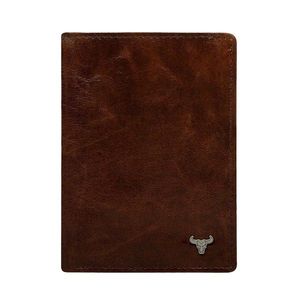 Men´s vertical wallet made of genuine brown leather kép