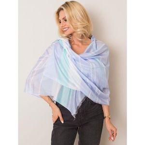 Violet-turquoise striped scarf kép