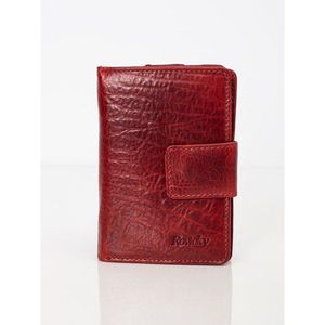 Genuine burgundy leather wallet kép