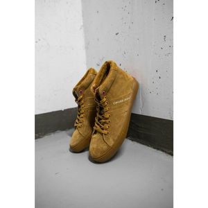 Men's Sneakers High Cross Jeans Leather Suede Camel EE1R4054C kép