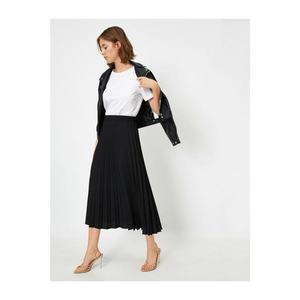 Koton Women Black Pleated Maxi Skirt kép