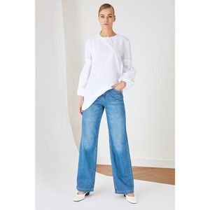 Trendyol Blue Wide Leg High Waist Jeans kép