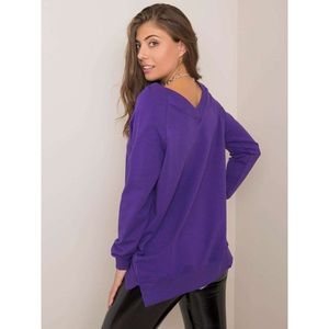 RUE PARIS Dark purple cotton sweatshirt kép
