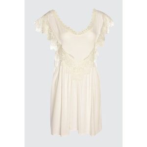 Trendyol White Lace Detailed Beach Dress kép