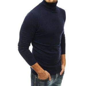Men's navy blue turtleneck sweater WX1534 kép
