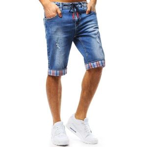 Men's denim shorts blue SX0717 kép