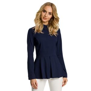 Made Of Emotion Woman's Blouse M339 Navy Blue kép