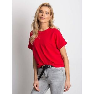 Női alap piros pamut póló kép