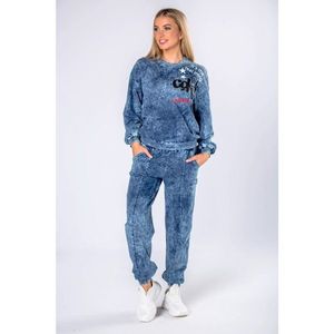 sweatpants with washed-out denim effect kép