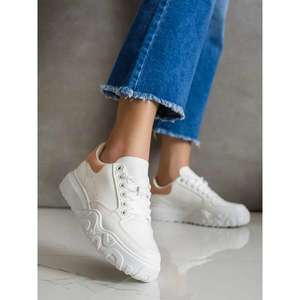 SMALL SWAN WHITE SNEAKERS WITH ECO LEATHER kép