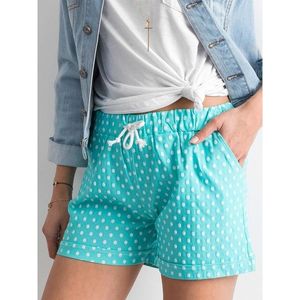 Turquoise polka dot shorts kép