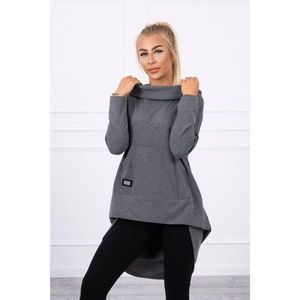 Sweatshirt with long back and hood graphite kép