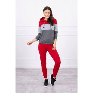 Set with colorful stripes red+gray kép