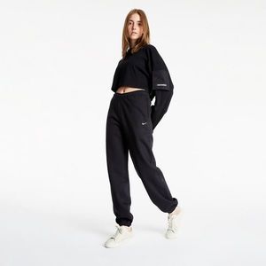 NikeLab Women's Fleece Pants Black/ White kép