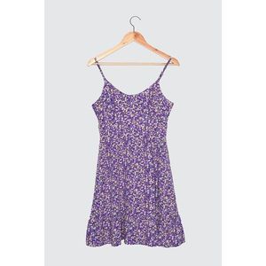 Trendyol Purple Strappy Patterned Dress kép
