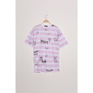 Trendyol Pink Lettered Knitted Tunic kép