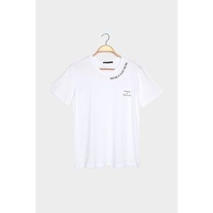 Trendyol White Men's Slim Fit T-Shirt kép