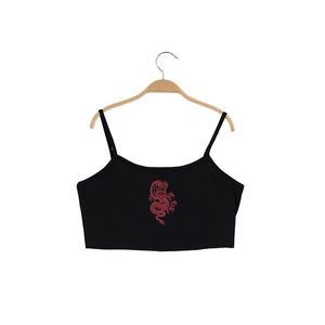 Trendyol Black Printed Crop Knitted Undershirt kép