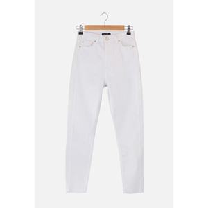 Trendyol High Waist Skinny Jeans With White Cut-Outs kép