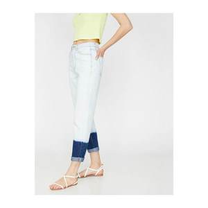 Koton Mom Jean - High Waist Relaxed Fit Skinny Leg Trousers kép
