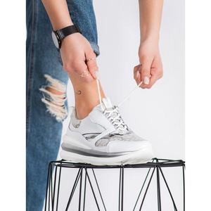 ARTIKER WHITE AND GREY LEATHER SNEAKERS kép