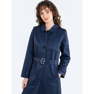 Big Star Woman's Coat Outerwear 130207 Blue Woven-403 kép