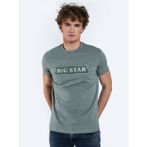 Big Star Man's T-shirt_ss T-shirt 151621 Light green Knitted-304 kép