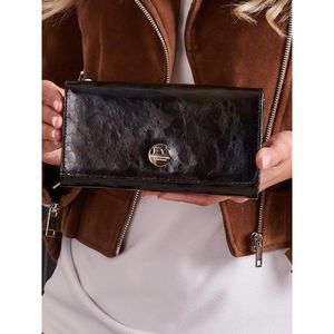 Women´s black leather wallet kép