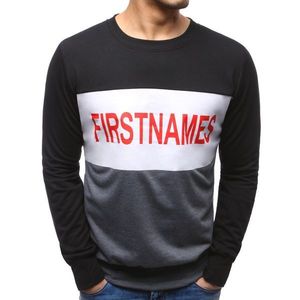 Anthracite men's sweatshirt with print BX3491 kép