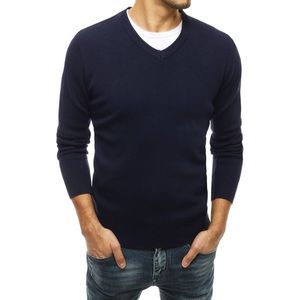 Men's navy V-neck sweater WX1542 kép